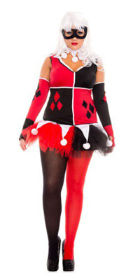 1x 4x Harley Quinn Costume