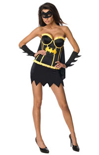 Sexy Adult Batgirl Corset Halloween Costume