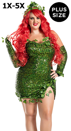 1X 2X 3X 4X Poison Ivy Costume