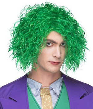 Evil Maniac Green Wig for Adults